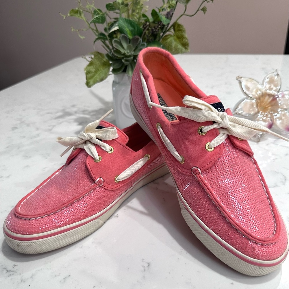 Sperry Top-Sider 2 eye sequins- Pink